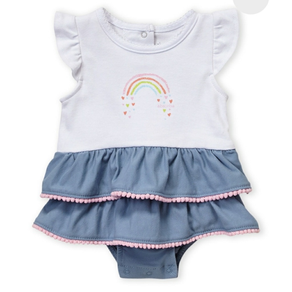 Absorba (Newborn Girls) Ruffled Rainbow Bod